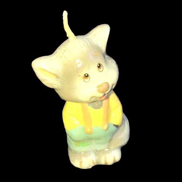 Vintage Feline Feelins Kitty Cat Miniature Candle, Cake Topper - Picture 8 of 9